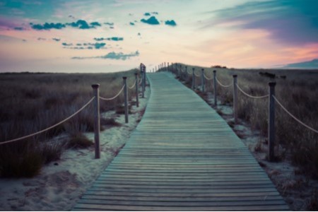 Wooden boardwalk to beach Wooden boardwalk to beach